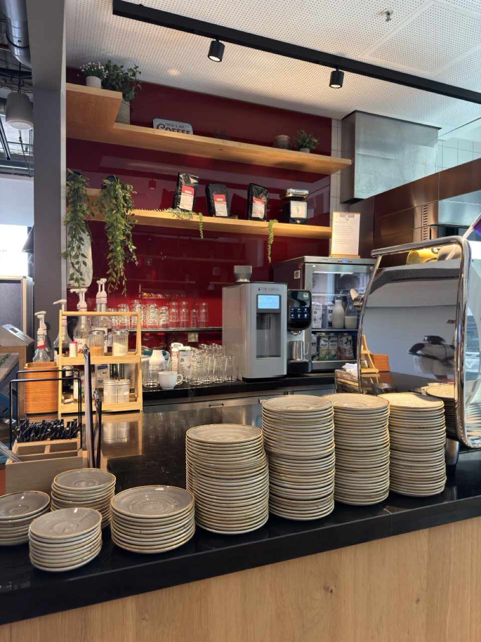 The Oater Barista Maschine auf einer Theke